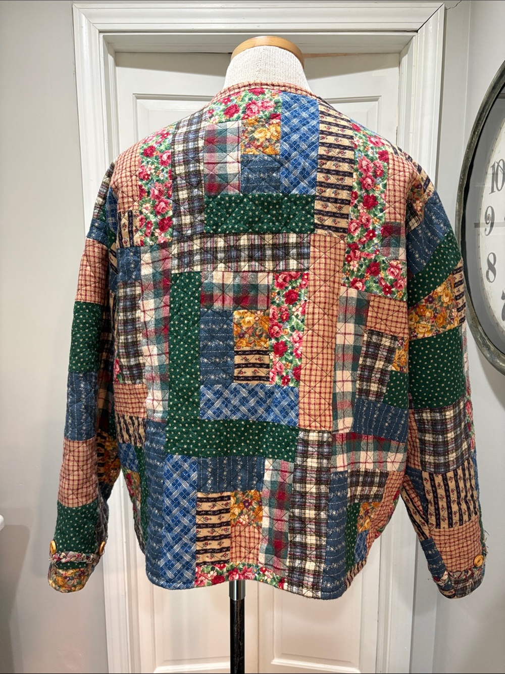 Patchwork Quilted Jacket in Multi-Color - Picture 4 of 7